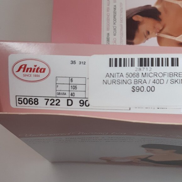 ANITA Nursing Bra 5068 Size 40D Seamless Pre-shaped Cups underwired Gentle Suppo - Picture 7 of 8